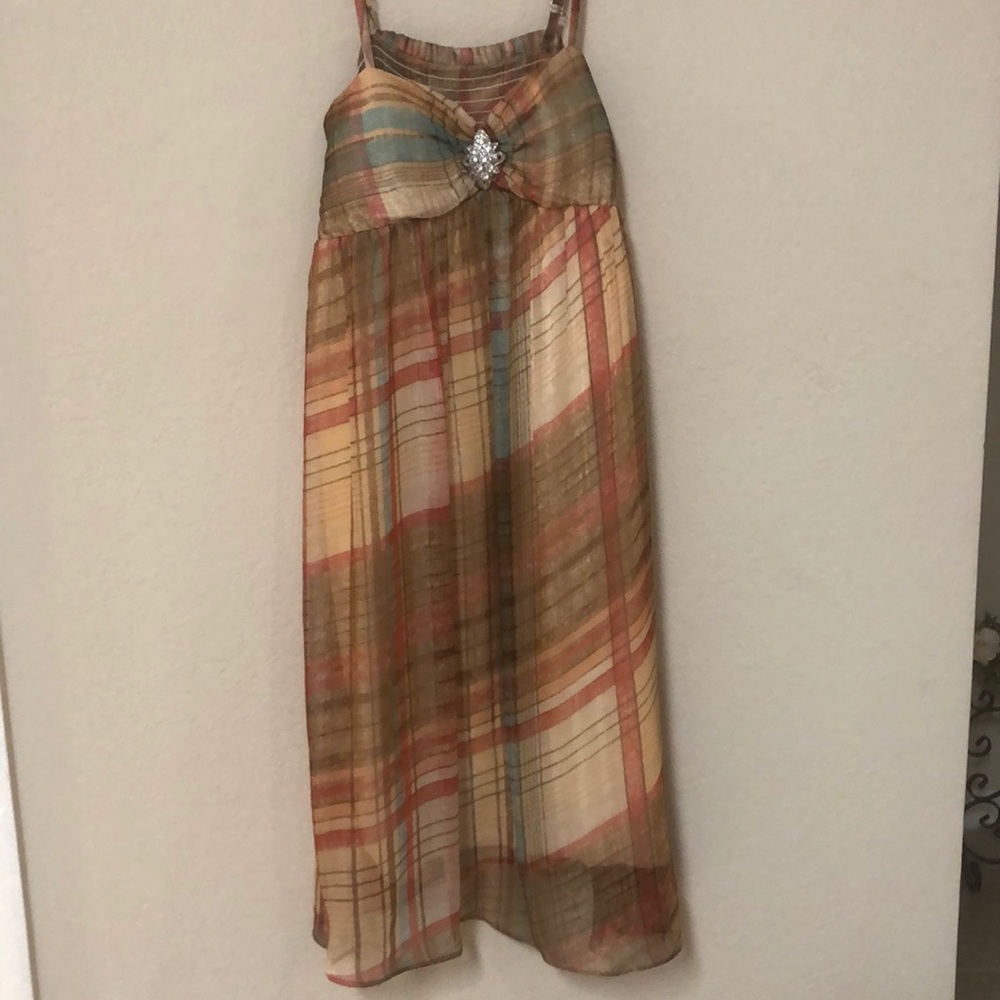 Gorgeous sheer sundress with rhinestone accent